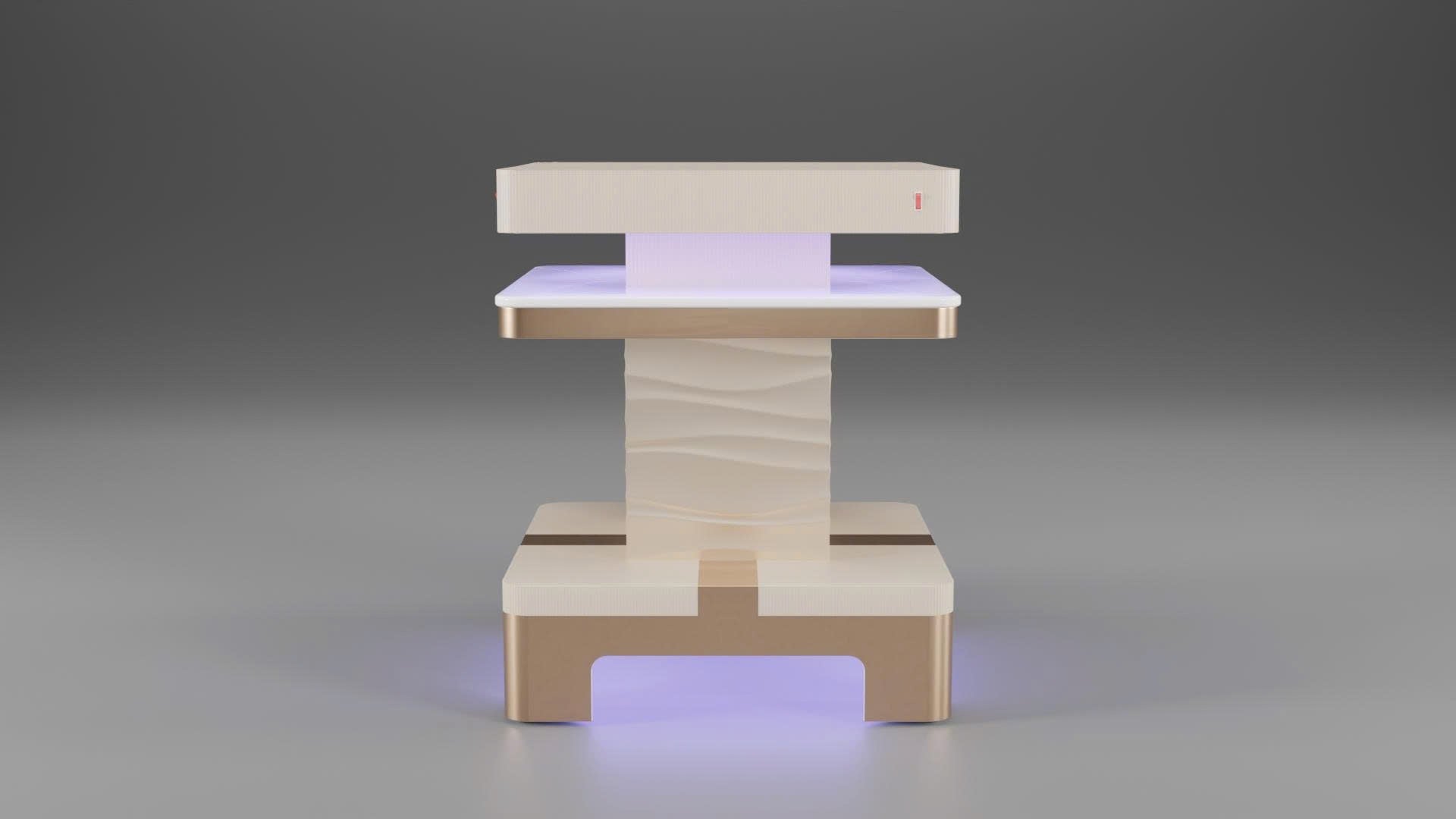 Royal Series - Beige & Rose Gold Trim UV Nail Light Dryer – Luxury Square Curing Lamp