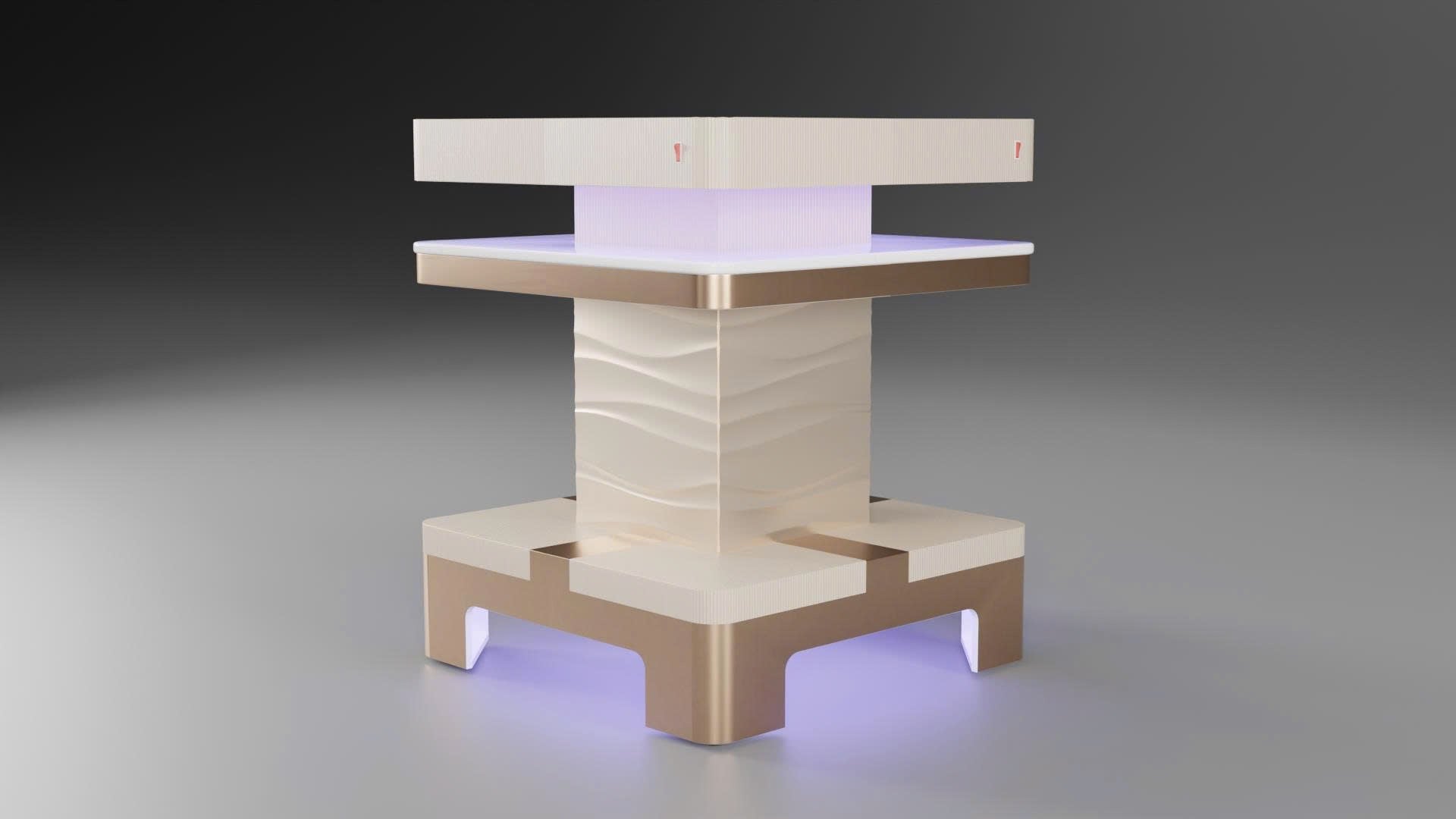 Royal Series - Beige & Rose Gold Trim UV Nail Light Dryer – Luxury Square Curing Lamp