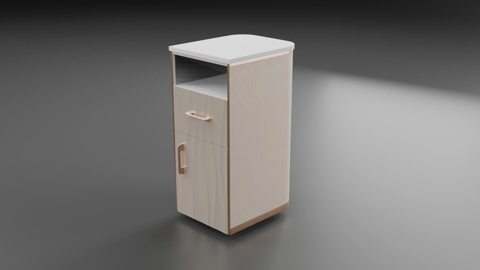 Royal Series - Beige with Rose Gold Pedicure Cart – Luxury Designer Salon Storage