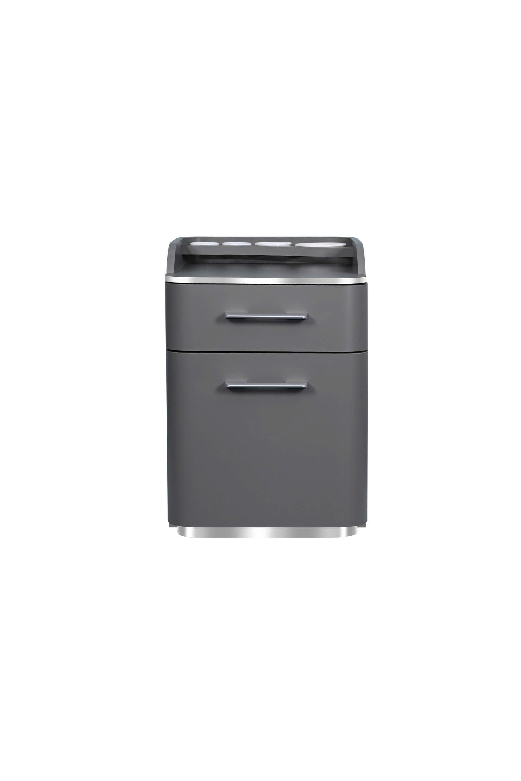 Pro Series - Gray & Silver Pedicure Cart – Contemporary Salon Storage